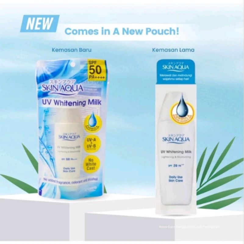 Skin Aqua sunscreen tutup putih/skinaqua whitening milk spf 50
