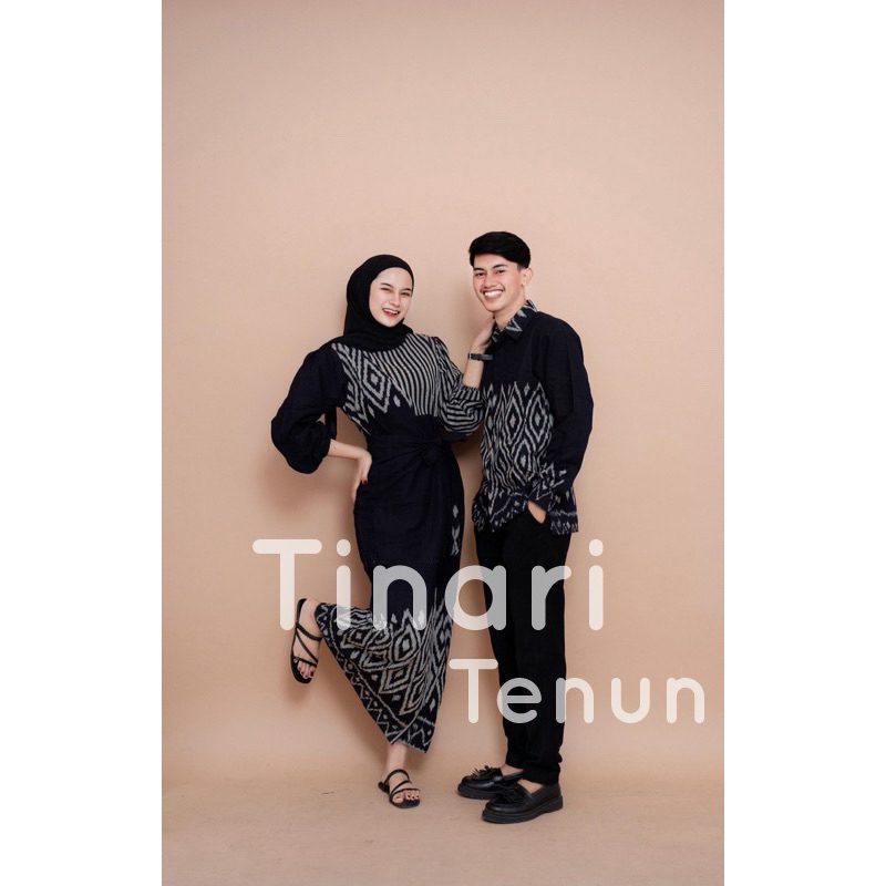 (READY STOCK) RALINE DRESS BLACK SET COUPLE SET BAJU KONDANGAN