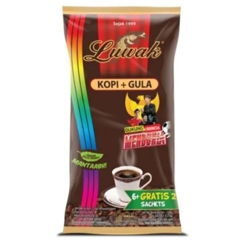 

Kopi Luwak Plus Gula Black Coffee Bag [(6+2)x25gr]