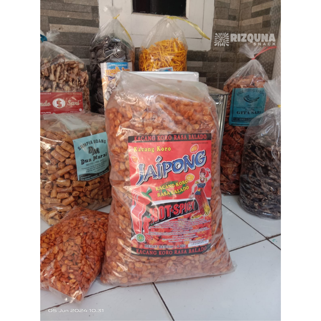 

1 Bal Isi 4kg Kacang Koro Pedas Balado Jaipong Gurih Renyah Fresh Sajian Besar