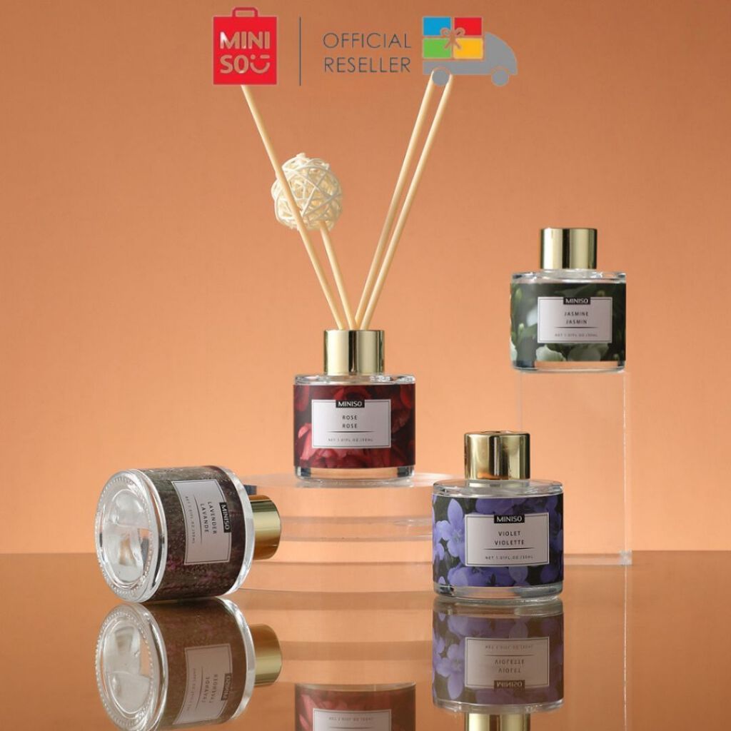 MINISO Garden Series Reed Diffuser 30ml Aromatherapy Pengharum Ruangan Floral Home Fragance Rose / J