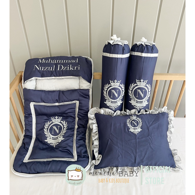 moochi baby sleeping bag bordir embroidery initial custom nama