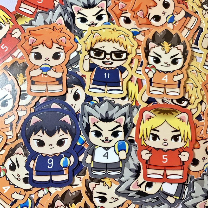 

Haikyuu! cat version sticker / stiker anti air | cacaastudio