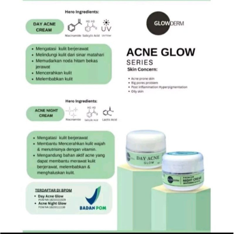 Day Cream & Night Cream Acne Glowderm