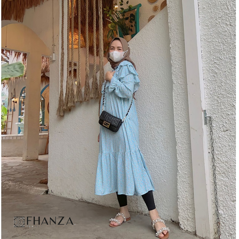 FhanzaProject - Jasmine Midi Dress | Tunik motif bunga