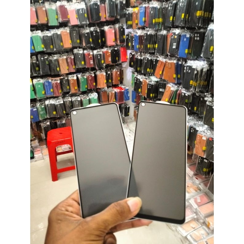 TG Antigores full Kaca Privacy Oppo A92/A72/A76/A96/A55/