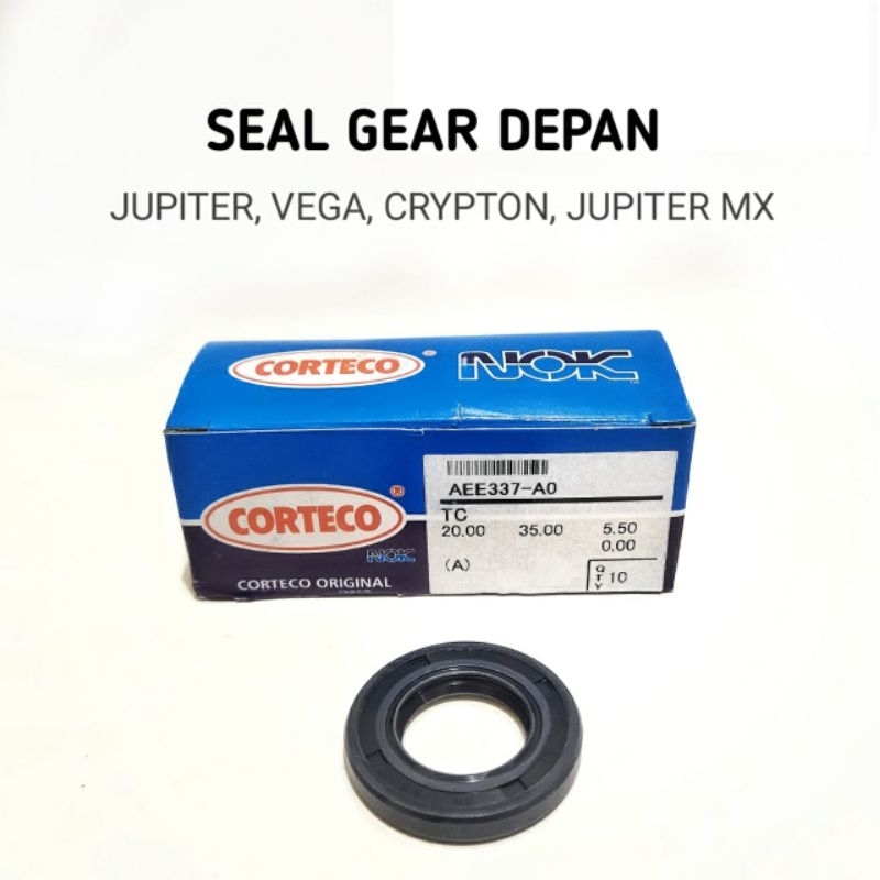 Seal gear sil gir depan Jupiter, Jupiter MX, Vega, crypton, merk Nok Corteco TC 20-35-5,5
