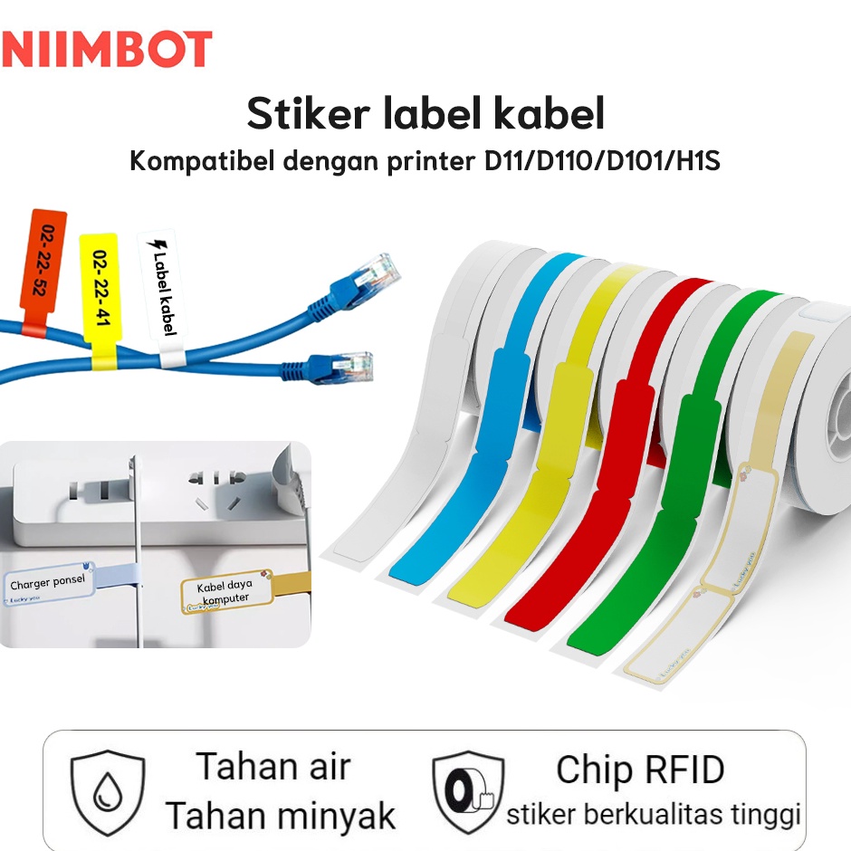 

Model Baru NIIMBOT D11D11D11 Kes Stiker Label Kabel untuk Menandai Klasifikasi KabelJaringan