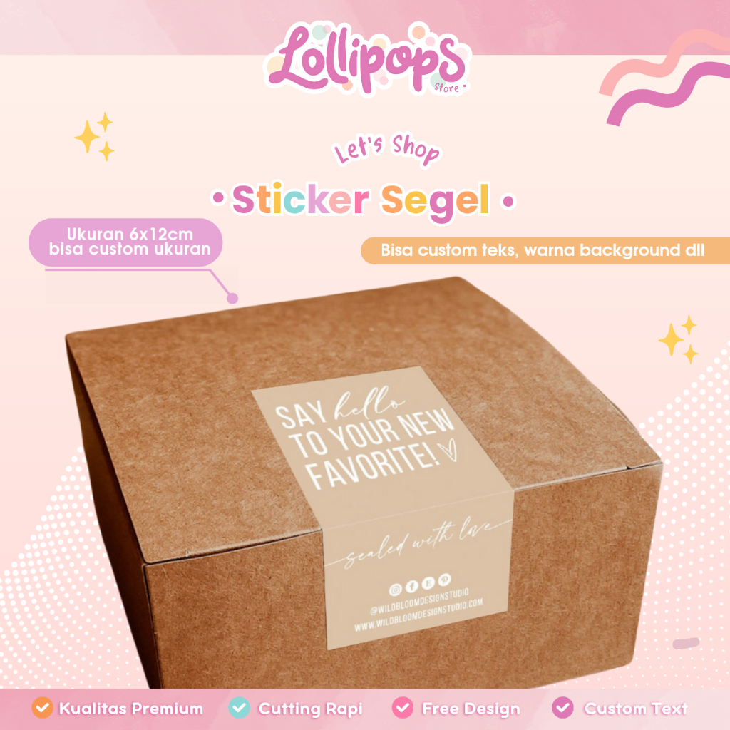 

(isi 18pcs) Sticker segel per lembar a3+ sudah termasuk cutting