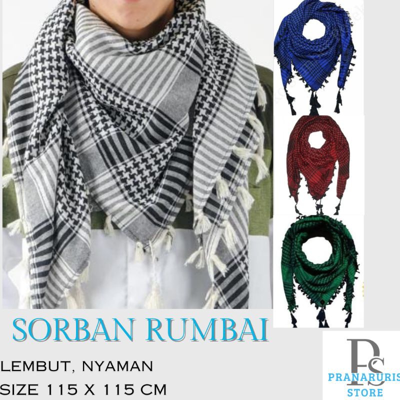 SORBAN RUMBAI  SORBAN HAJI  SORBAN PALESTINA  SORBAN ARAB  SORBAN MURAH