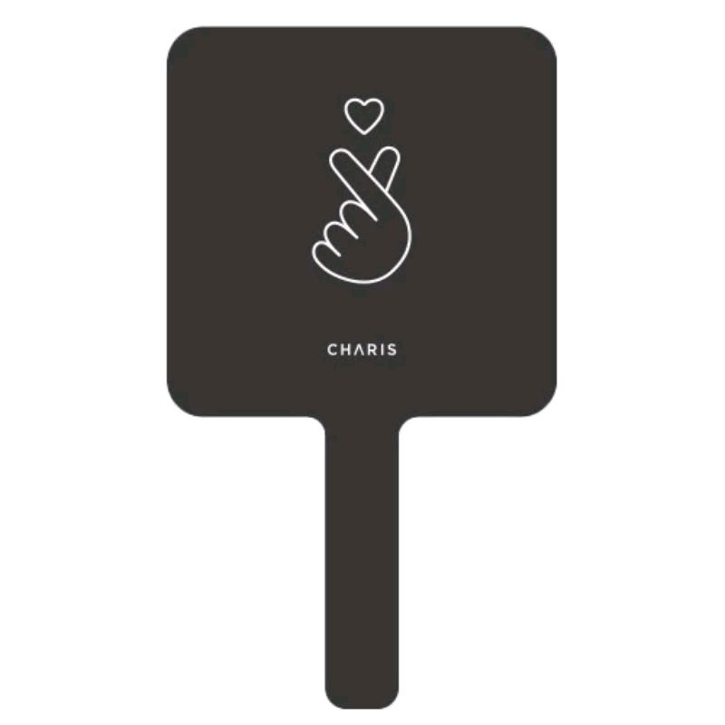 Charis Finger Heart / Mint Mirror (Kaca / Cermin Make Up) Original