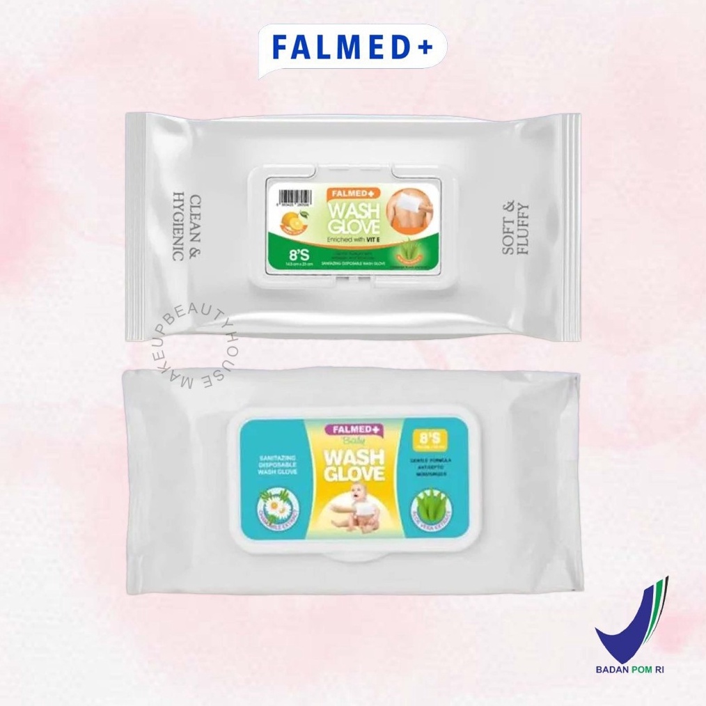 LUAR BIASA FALMED Wash Glove Baby  GreenTea 8 Sheet