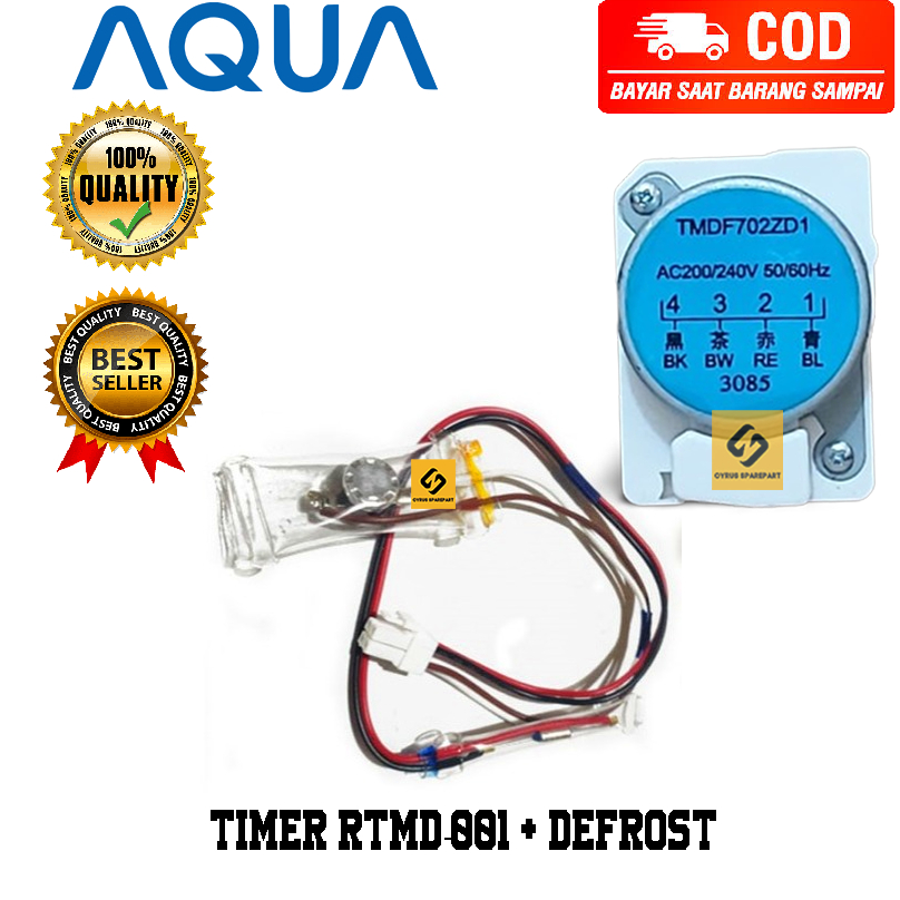 Timer dan Defrost Bimetal kulkas AQUA 2 pintu 1set