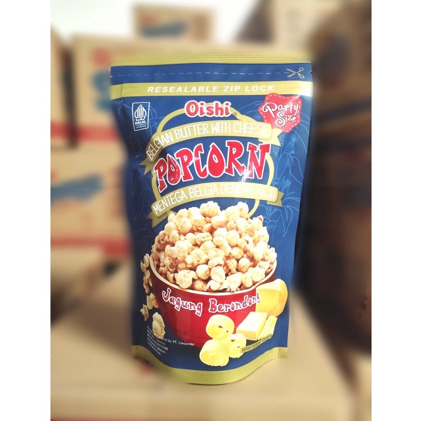 

HARGA GROSIR Oishi Popcorn Camilan Snack Jagung Pop Corn Mentega Belgia 1 Gram murah