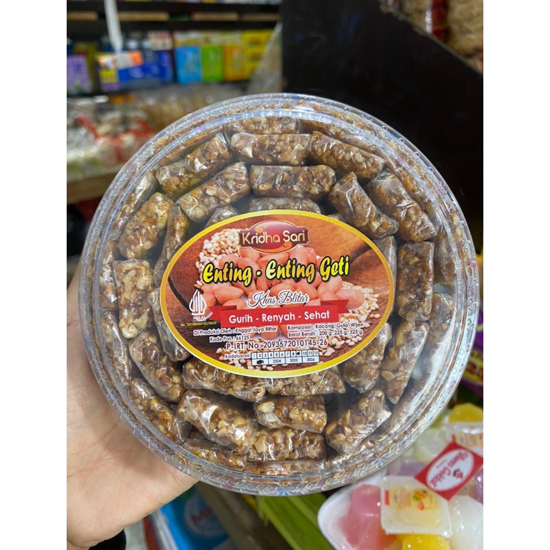 SPESIAL 25GRAM ENTING ENTING GETI KACANG KOTAK TOPLES OLEH  OLEH KHAS BLITAR
