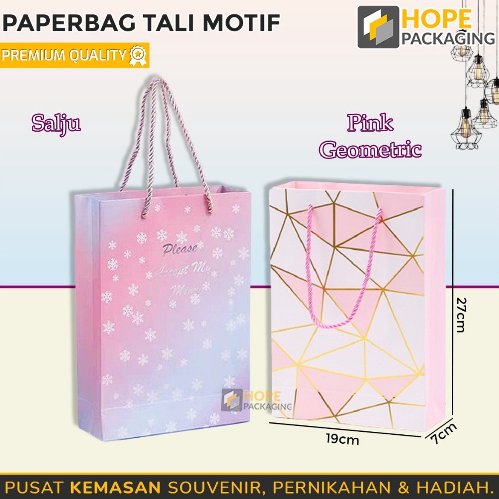 

TERJAMIN BAGUS Paper bag Motif Geometric Ukuran 19cm x 27cm Tas Bingkisan Hadiah Birthday Paper Bag Tas Kado Paper Bag
