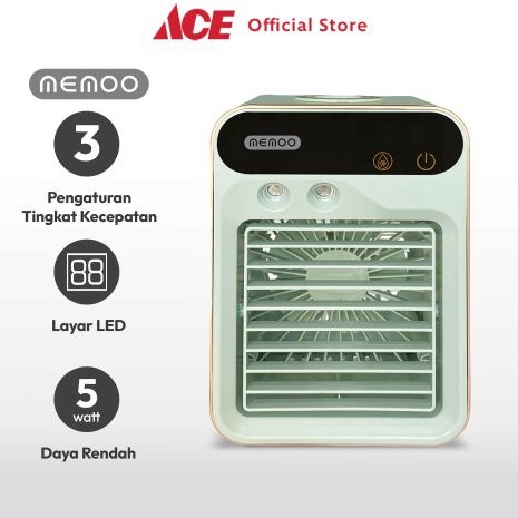Model Baru Ace Memoo 2 Ml Air Cooler Mini Ice Conditioner Pendingin Ruangan Penyejuk Udara Kipas Ang