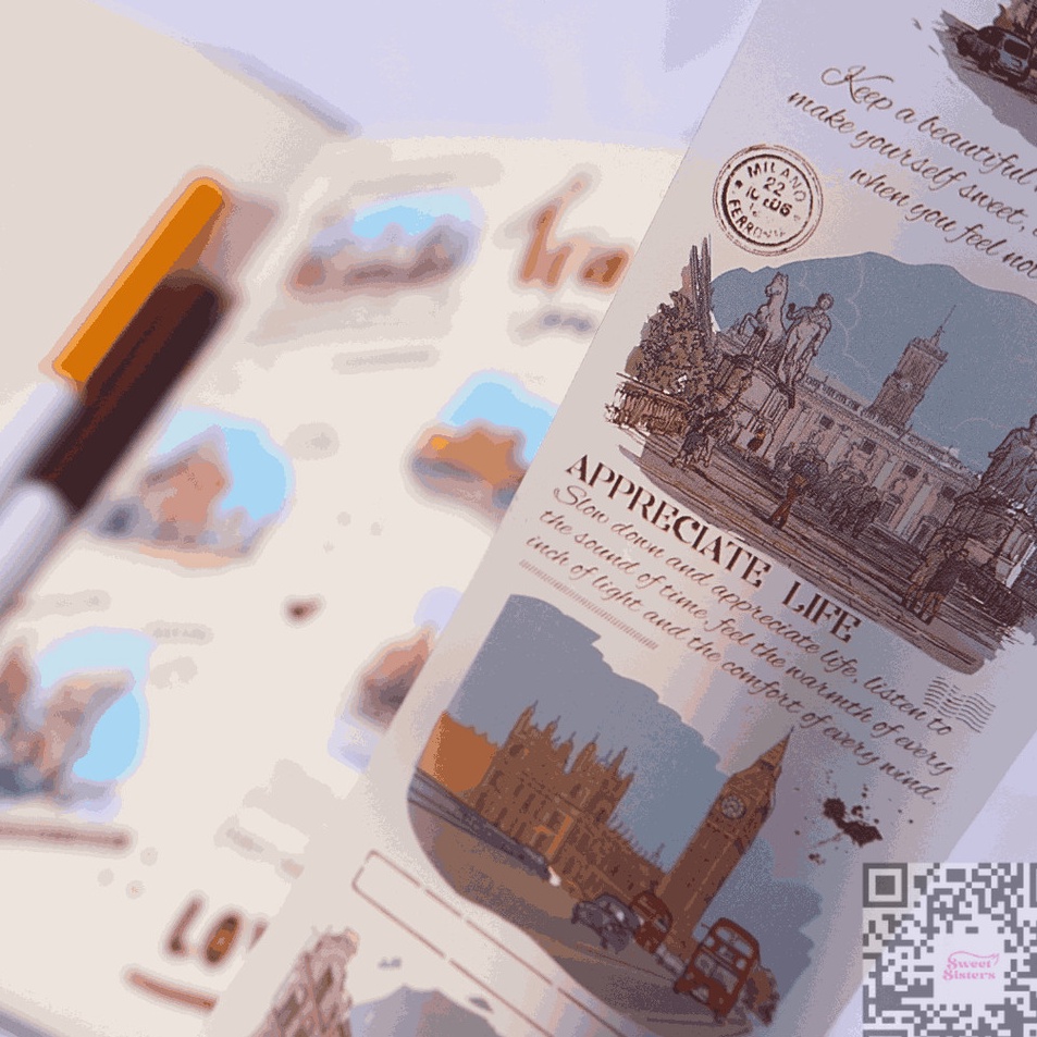 

1 RollPack Washi Tape Momos Meaning of Travel Series Sticker Pet Aesthetic Cute Deco Jurnal Scrapbook