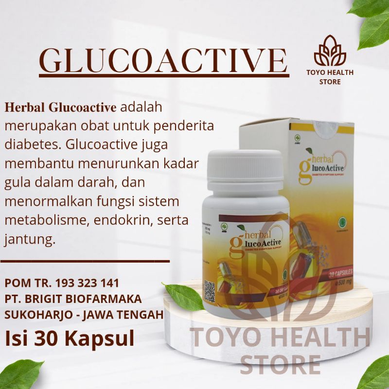 GlucoActive Asli Original Obat Diabetes Herbal GlucoActive Ampuh Solusi Cepat Mengobati Diabetes Ken
