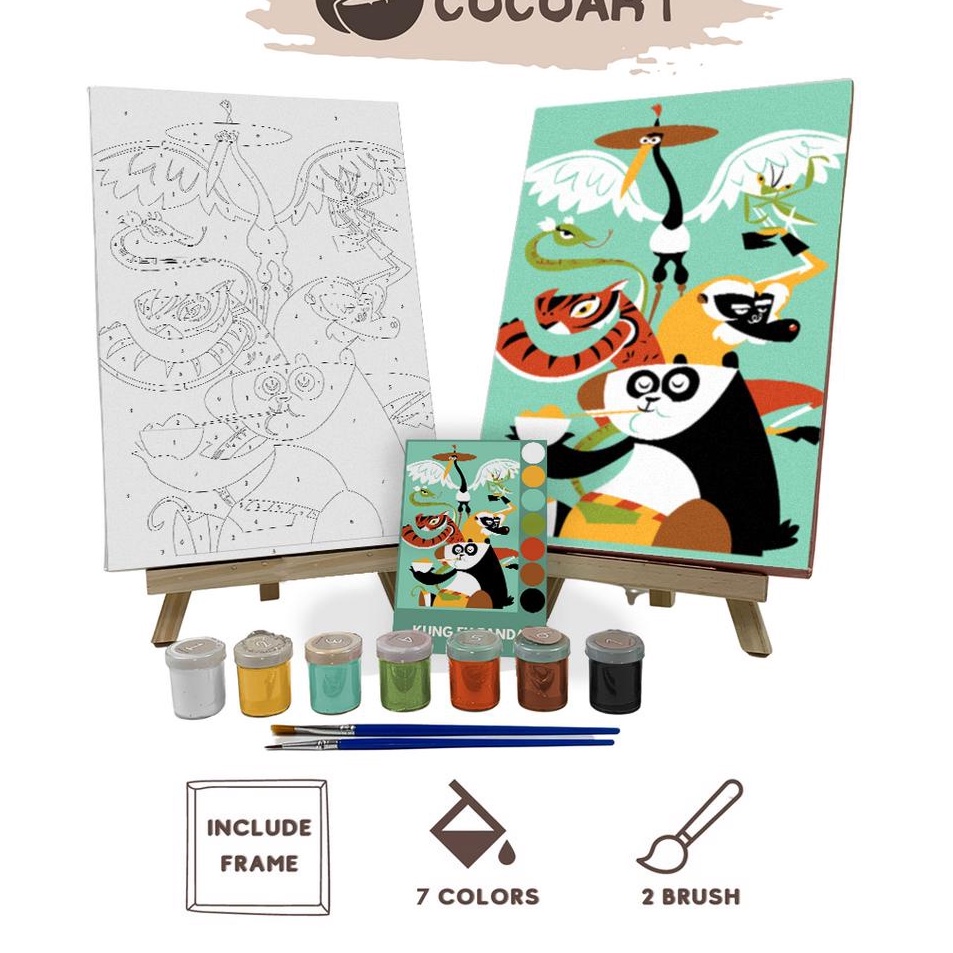 

Ready Stok Paint By Number Kit Kung Fu Panda Cocoart I Kanvas 3 x 2 cm