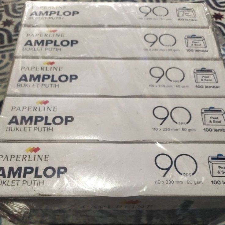 

Stok Banyak amplop paperline 9 PPS 11 x 23 mm 8 gsm box