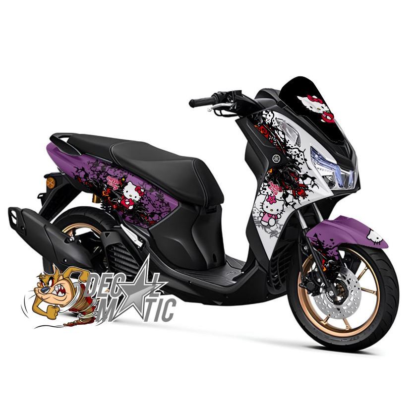 Decal Lexi 155 Full Body Stiker Full Body Motor Yamaha Lexi LX 155 New - Hello kitty 3