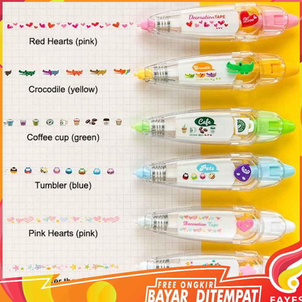 

FAYES COD Correction Tape Decoration Bentuk Buah Lucu untuk Perlengkapan Sekolah Decorative Tape Tape Scrapbook Tape Sticker STY16