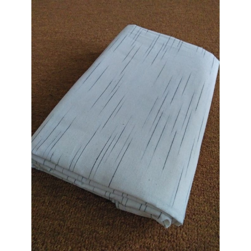 Kain lurik Batik Tenun Lurik - Gerimis Putih