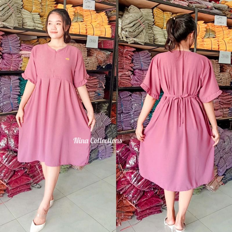 Daster Dress Yuki Bumil Busui/ Daster Crinkle Airflow / Dress Crinkle  / Daster Crinkle Airflow/ Das