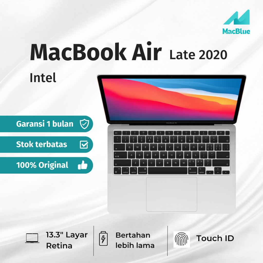 MacBook Air 2020 13" i3/i5/i7, RAM 8/16GB, SSD 256/512 Second Ori Space Grey Silver Gold - Macblue