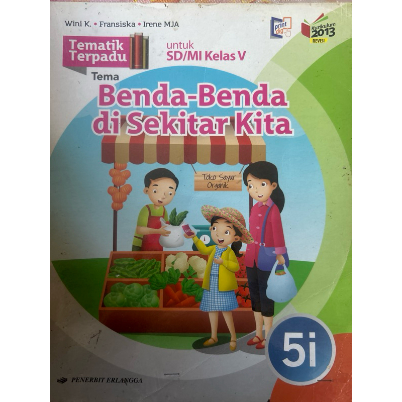 Buku paket Tematik kelas 5i bekas murah