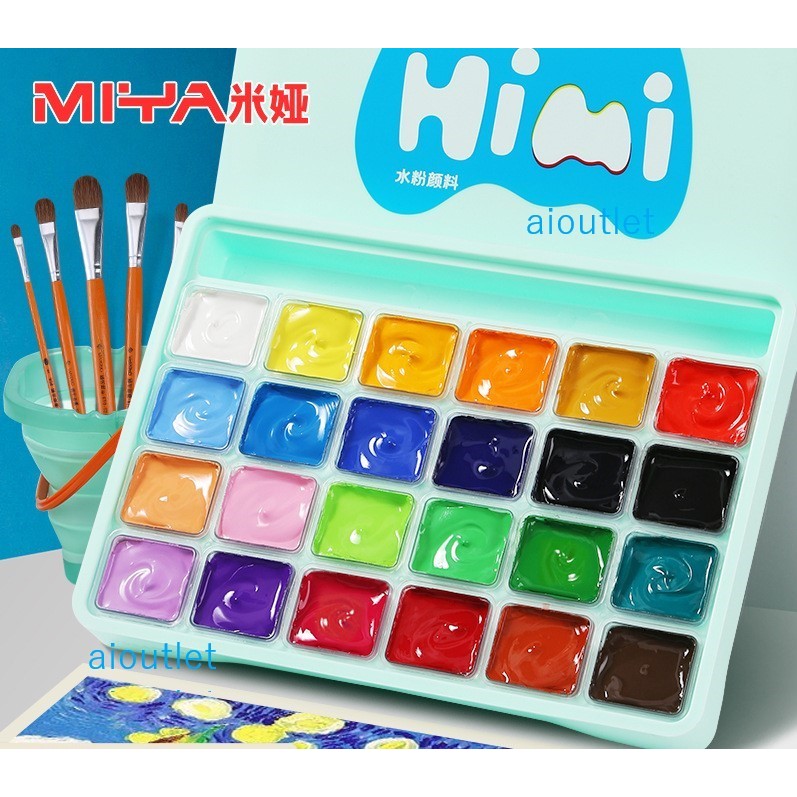 

Miya Himi Gouache Watercolor 24 Warna Cat Air