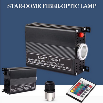 Lampu Led 16w RGBW Fiber Serat Optik Bintang Dengan Remote