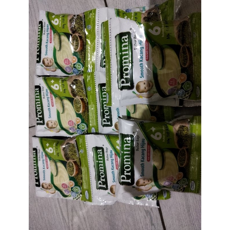 promina bubur bayi 6+ bulan smooth kacang hijau 20gr 4 sachet