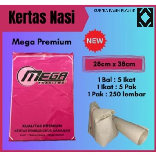 

KERTAS BUNGKUS NASI COKLAT MEGA PINK ISI 250 LEMBAR BUNGKUS NASI
