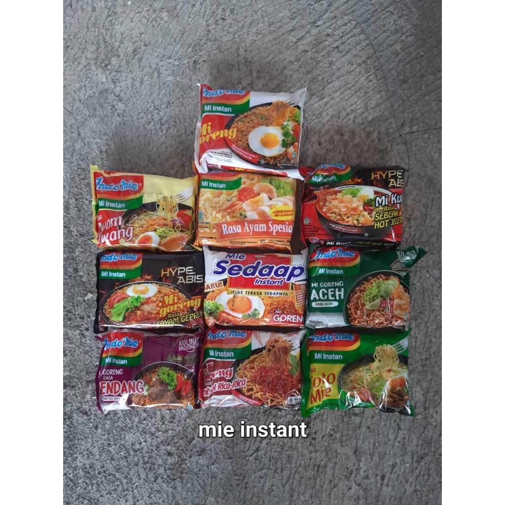 

MIE INDOMIE KARI AYAM - SOTO MIE - AYAM BAWANG - GORENG SPECIAL- RICA - ACEH - RENDANG - AYAM GEPREK - SEBLAK HOT - AYAM SPECIAL - MIE SEDAP GORENG MI GORENG MI REBUS MI KUAH