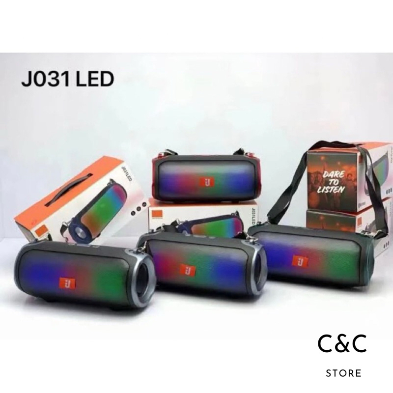 Speaker Bluetooth J031 Wireless Portable Lampu LED Good Quality
