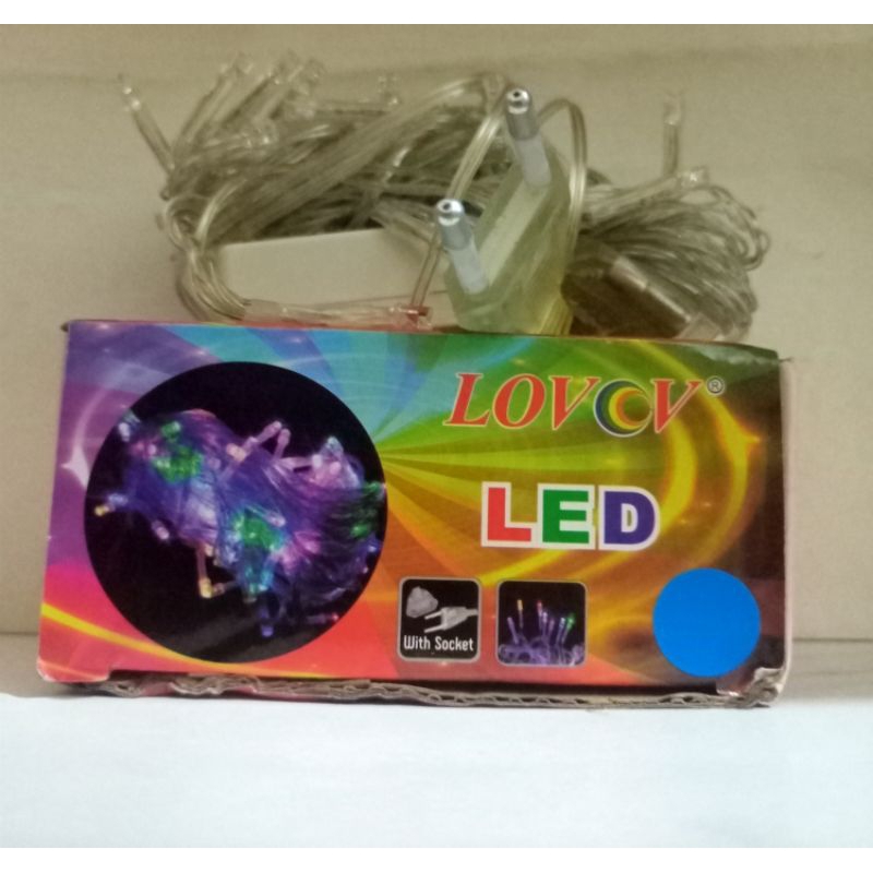 Lampu natal warna Biru lovov