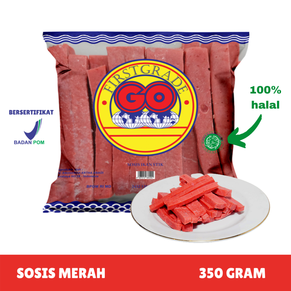 

JAKUT [FROZEN FOOD GO] SOSIS IKAN STIK ISI 32 (350GR) MAKANAN INSTAN NUGGET/BAKSO BPOM HALAL