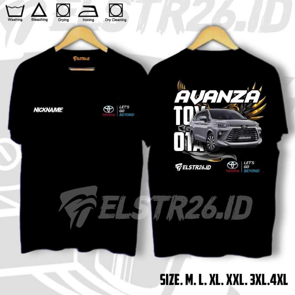 KAOS DISTRO AVANZA TOYOTA TERBARU LENGAN PANJANG&PENDEK GRATIS TAMBAH NAMA,LOGO,FOTO DLL