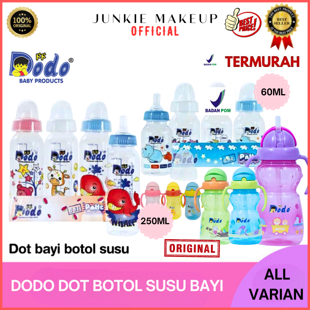 𝗝𝗨𝗡𝗞𝗜𝗘 𝗠𝗔𝗞𝗘𝗨𝗣 - Botol Dot Bayi | Botol Susu Dodo | Dot Bayi Newborn | Botol Susu Anak 2 Tahun Keatas