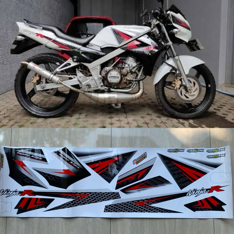 STIKER STRIPING NINJA R 2013 PUTIH