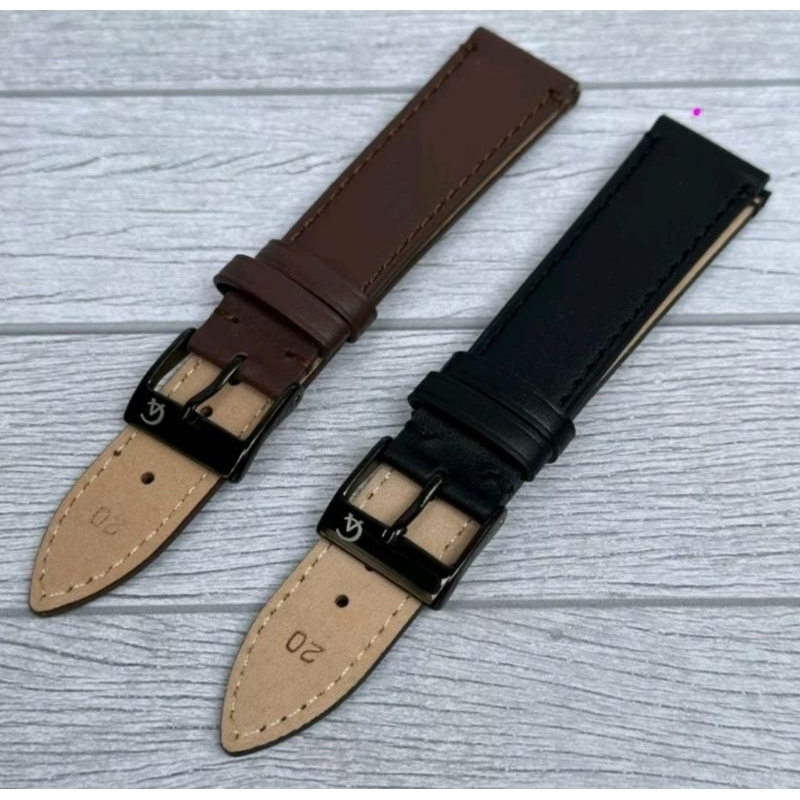 strap kulit polos alexandre christie / strap alexandre christie 16 18 20 22 / strap kulit tipis alex