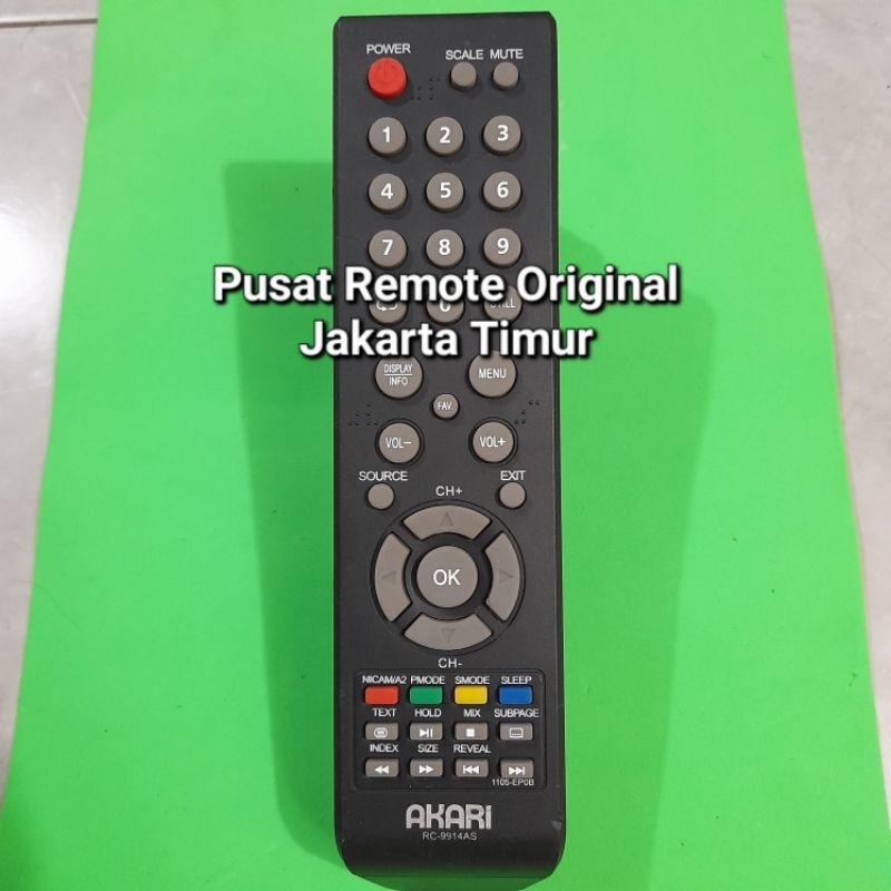 REMOTE REMOT TV LED LCD AKARI RC-9914AS 1105-EP0B ORIGINAL ASLI