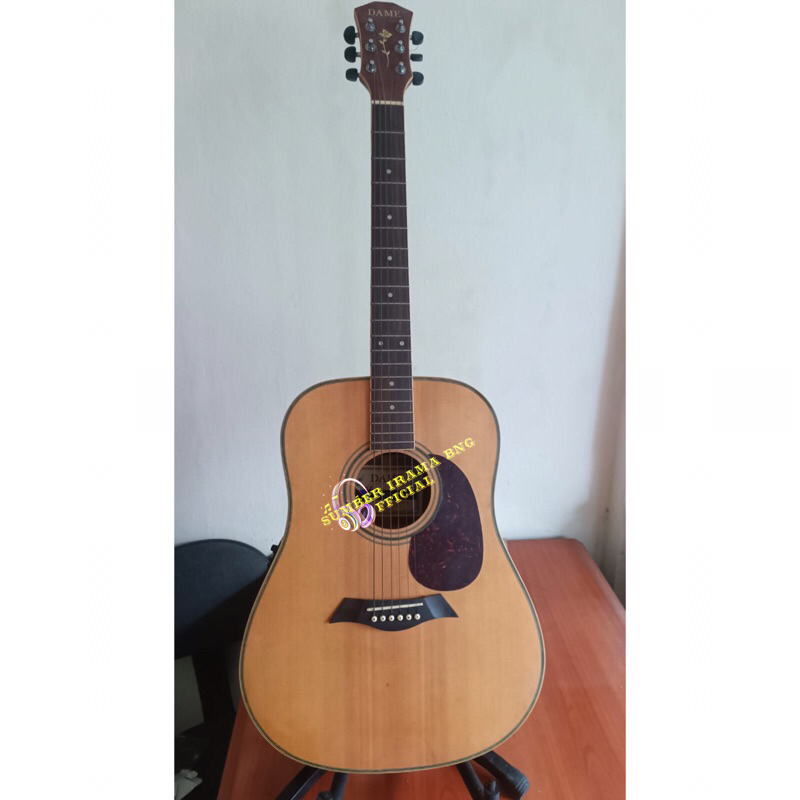 [PROMO] DAME LILIES ACOUSTIC GUITAR w/ PRE AMP - GITAR AKUSTIK