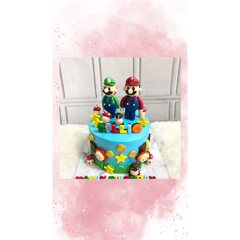 

custom kue ulangtahun mario bros