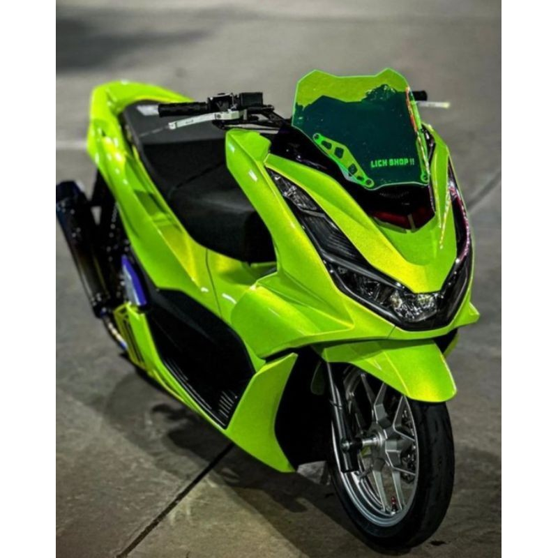 Stiker skotlet hijau muda glossy scotlite motor hijau stabilo sticker warna hijau