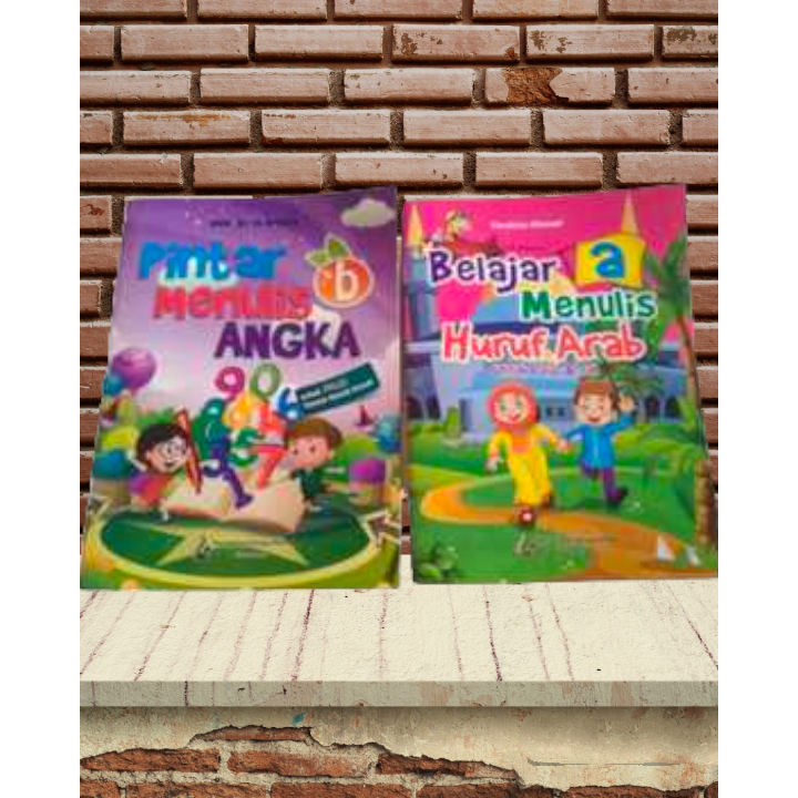 PINTAR MENULIS ANGKA (B) DAN BELAJAR MENULIS HURUF ARAB (A) UNTUK PAUD & TK