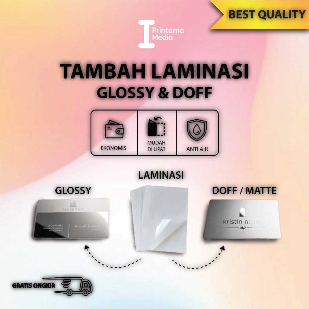 

Laminasi Glossy / Doff - Glossy