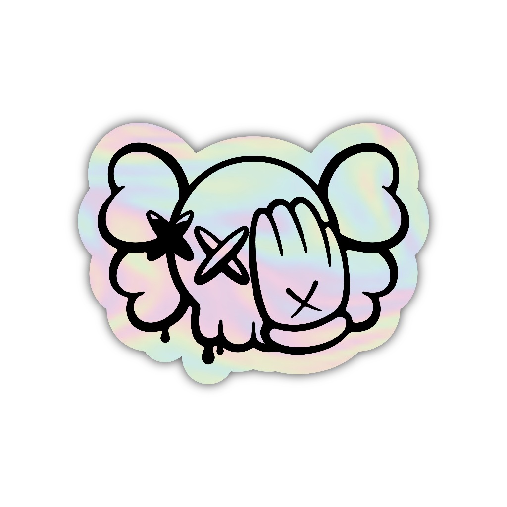 

Z161 sticker kaws aesthetic, stiker hologram satuan